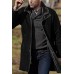 MENS MID-LENGTH LOOSE WOOL BLEND COAT