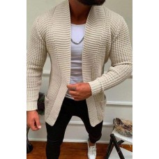 Men's Cardigan Sweater Fashion Striped Leisure Knit Jacket