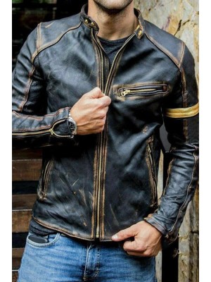 Men's Artificial Leather Jacket