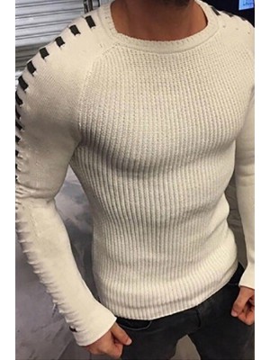 Men's Slim Long Sleeve Round Neck Sweater