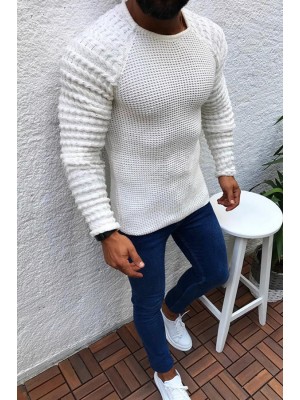 Sweater Length Sleeve Round Neck Head Sweater Top Clothes Male